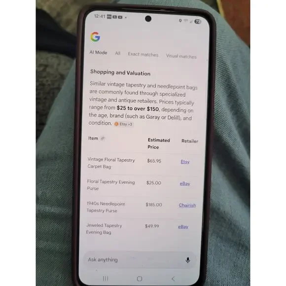 Vintage 70s Carpet Bag Purse Bohemian Festival Retro Mod Coachella Hippie Retro - Picture 11 of 11